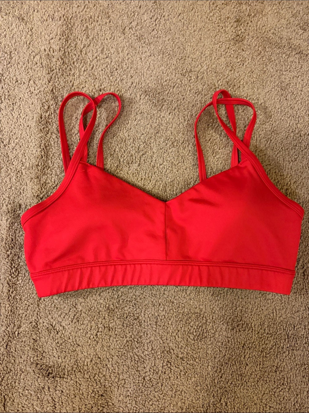 Alo Red Strappy Sports Bra